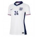 Camisa de Futebol Inglaterra Cole Palmer #24 Equipamento Principal Mulheres Europeu 2024 Manga Curta